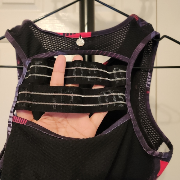 MICHELLE Activewear Multicoloured Floral Sportsbra Size 10 Pilates Yoga Jogging - Picture 6 of 6